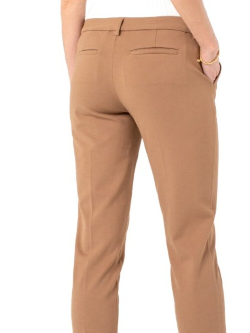 Liverpool Cropped Dress Pants in Camel